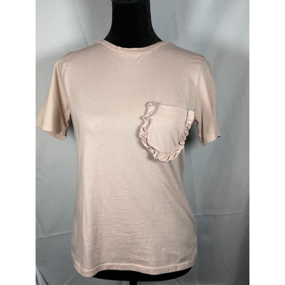 Philosophy Tops - Philosophy Pink Ruffle Pocket Top Women Size Small